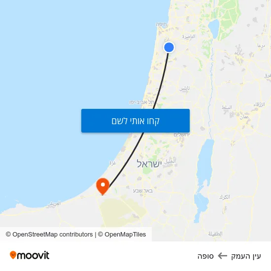 מפת עין העמק לסופה