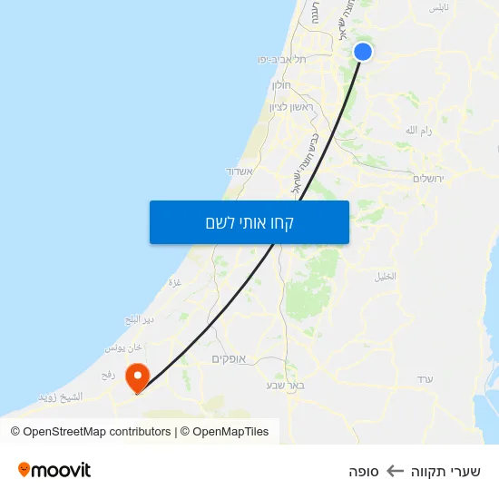 מפת שערי תקווה לסופה