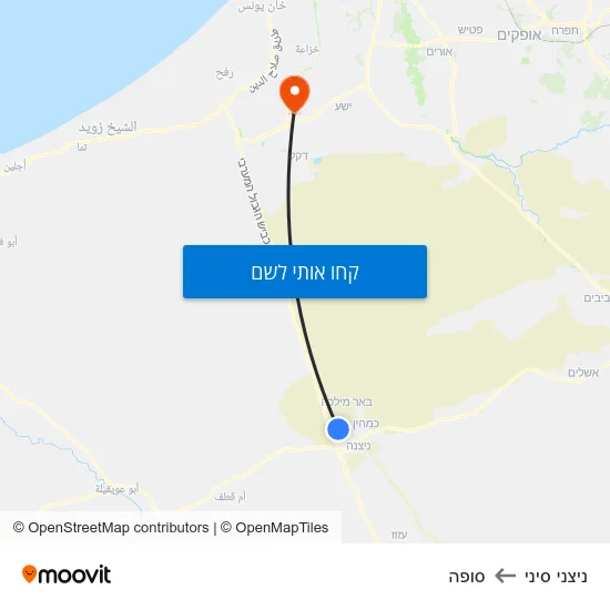 מפת ניצני סיני לסופה