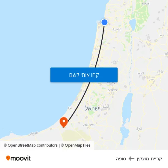 מפת קריית מוצקין לסופה