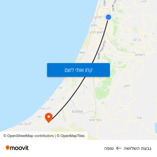 מפת גבעת השלושה לסופה