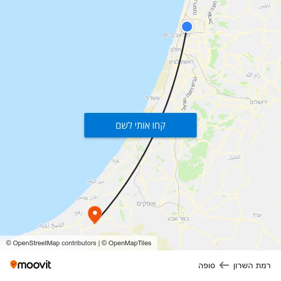 מפת רמת השרון לסופה