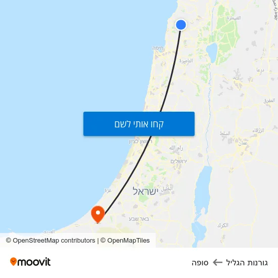 מפת גורנות הגליל לסופה