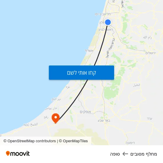 מפת מחלף מסובים לסופה