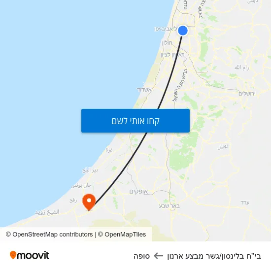 מפת בי''ח בלינסון/גשר מבצע ארנון לסופה