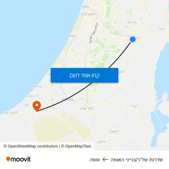 מפת שדרות שז''ר/בנייני האומה לסופה
