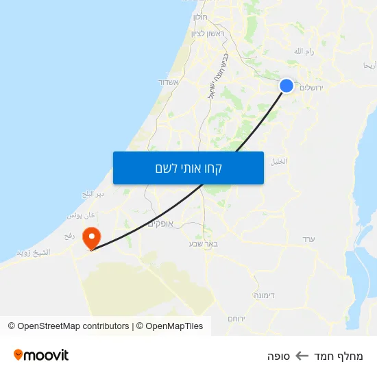 מפת מחלף חמד לסופה