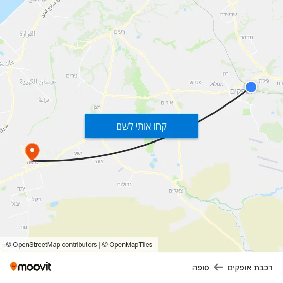 מפת רכבת אופקים לסופה