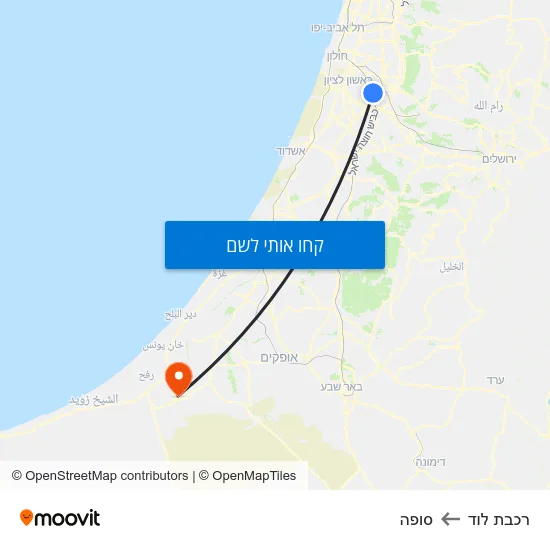 מפת רכבת לוד לסופה