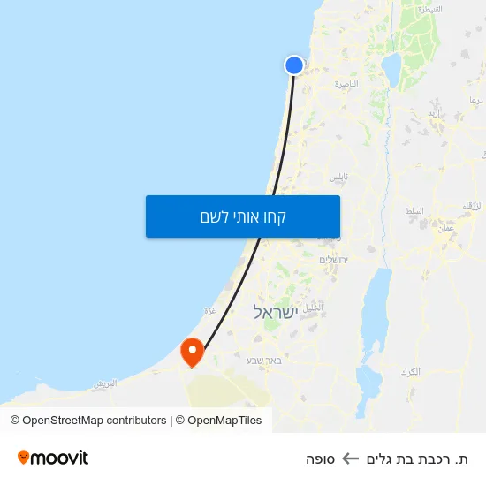 מפת ת. רכבת בת גלים לסופה
