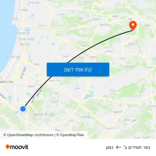 מפת כפר חסידים ב' לכמון
