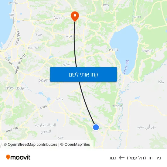 מפת ניר דוד (תל עמל) לכמון