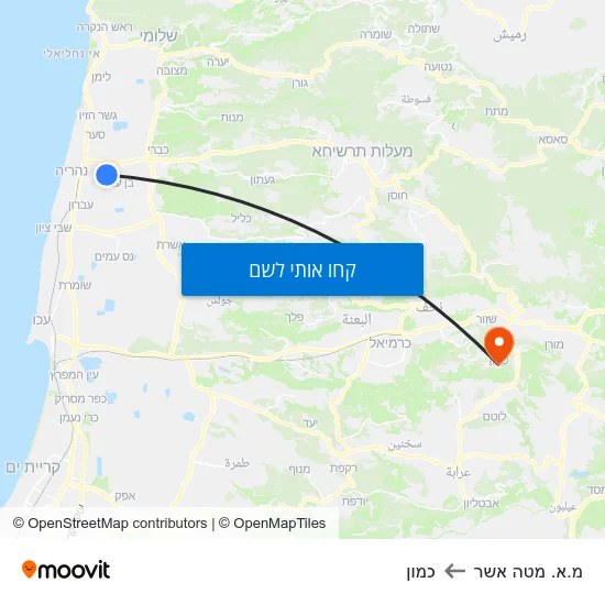 מפת מ.א. מטה אשר לכמון
