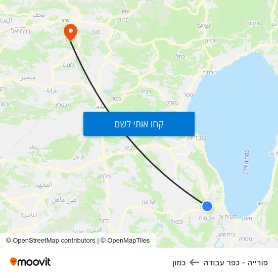 מפת פורייה - כפר עבודה לכמון