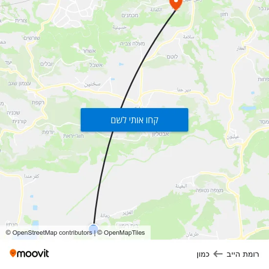 מפת רומת הייב לכמון