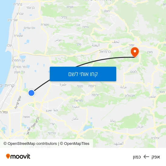מפת אפק לכמון