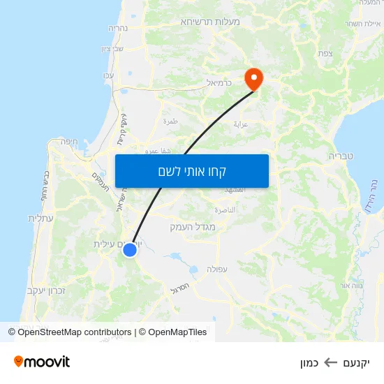 מפת יקנעם לכמון
