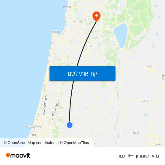 מפת מ.א. שומרון לכמון