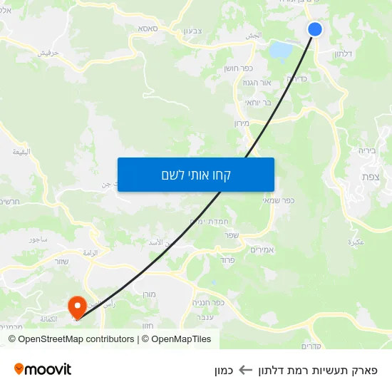 מפת פארק תעשיות רמת דלתון לכמון