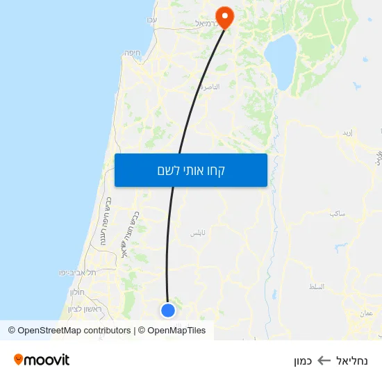 מפת נחליאל לכמון