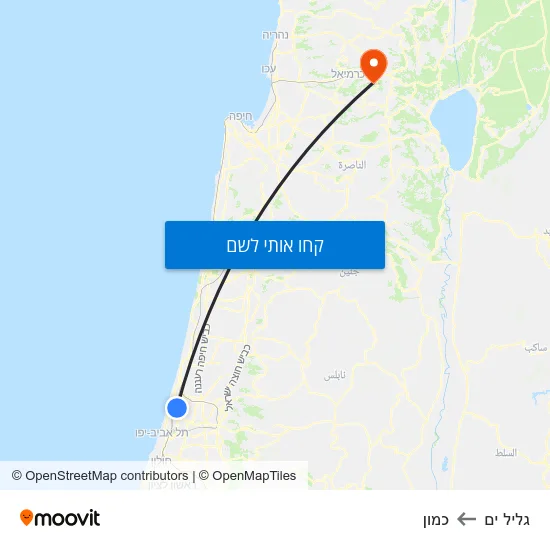 מפת גליל ים לכמון
