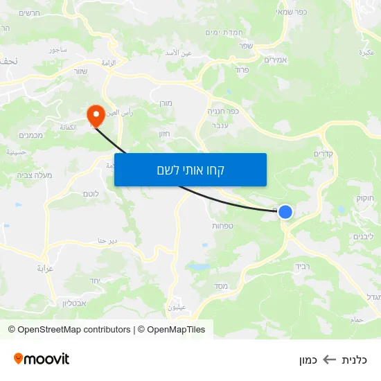 מפת כלנית לכמון