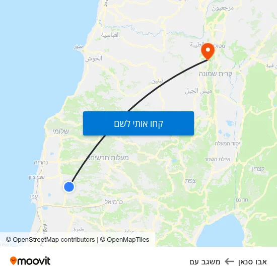 מפת אבו סנאן למשגב עם