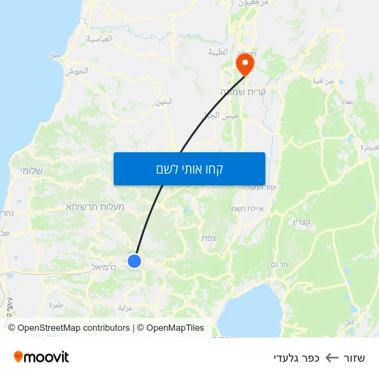 מפת שזור לכפר גלעדי