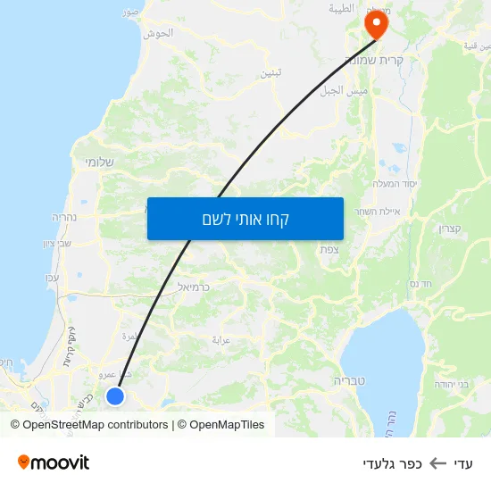 מפת עדי לכפר גלעדי
