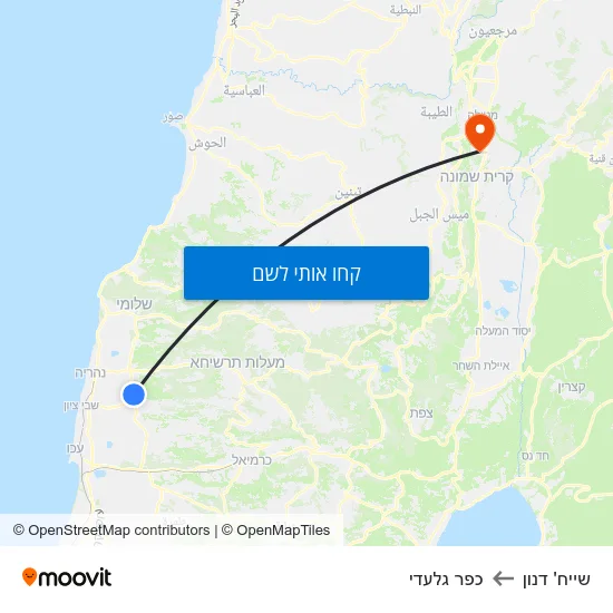 מפת שייח' דנון לכפר גלעדי