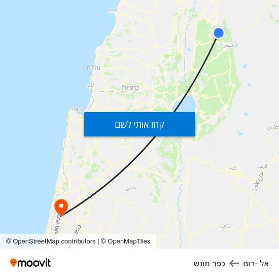 מפת אל -רום לכפר מונש