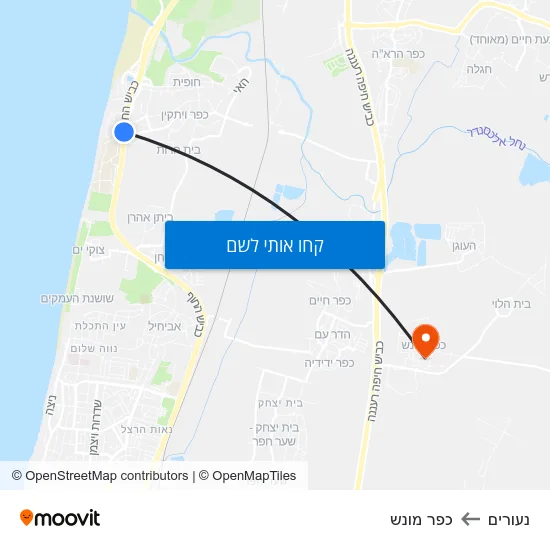 מפת נעורים לכפר מונש