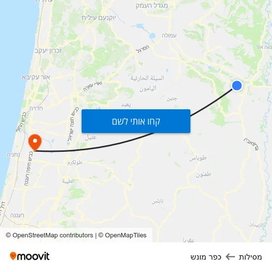 מפת מסילות לכפר מונש
