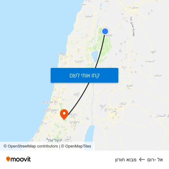 מפת אל -רום למבוא חורון