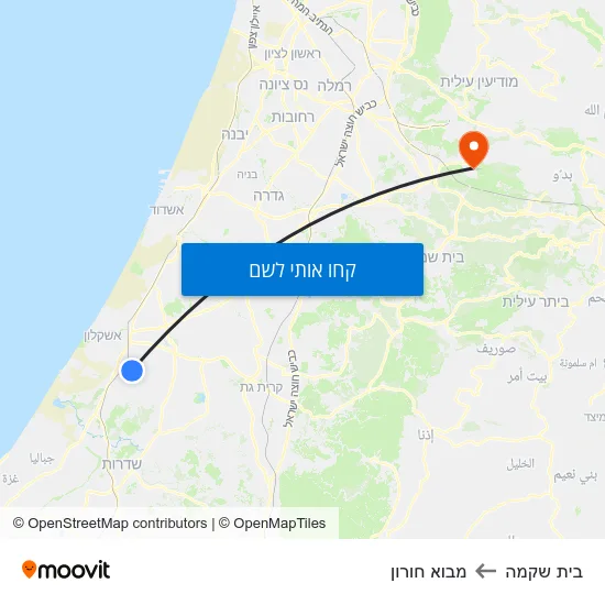 מפת בית שקמה למבוא חורון