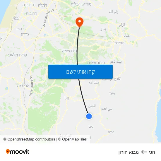 מפת חגי למבוא חורון