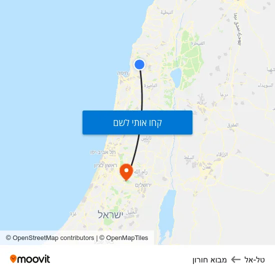 מפת טל-אל למבוא חורון