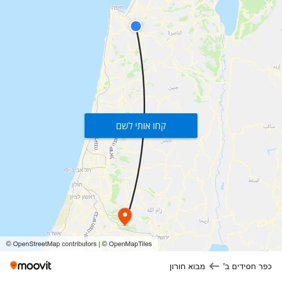 מפת כפר חסידים ב' למבוא חורון