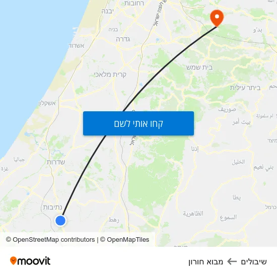 מפת שיבולים למבוא חורון