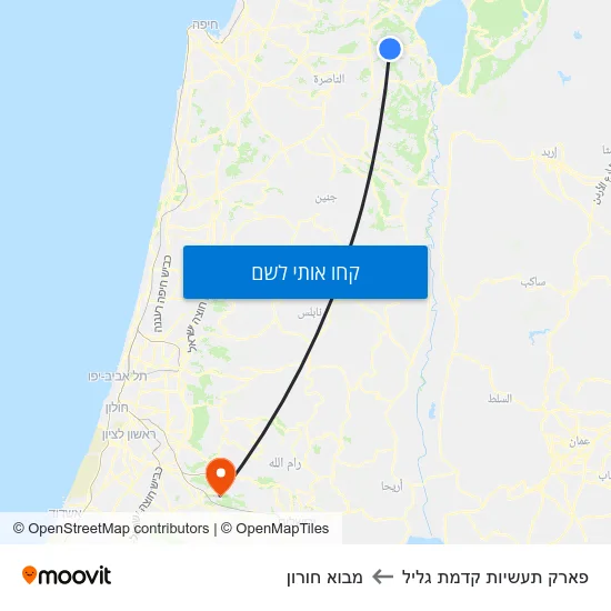 מפת פארק תעשיות קדמת גליל למבוא חורון