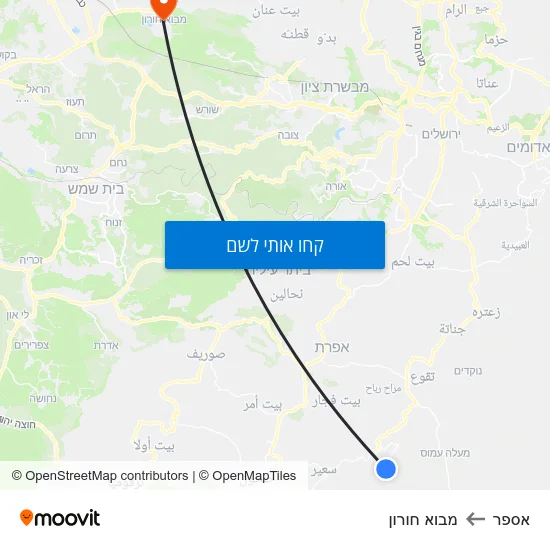 מפת אספר למבוא חורון