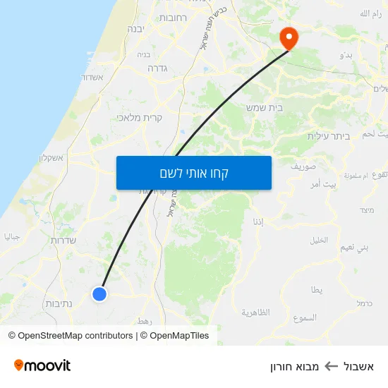 מפת אשבול למבוא חורון