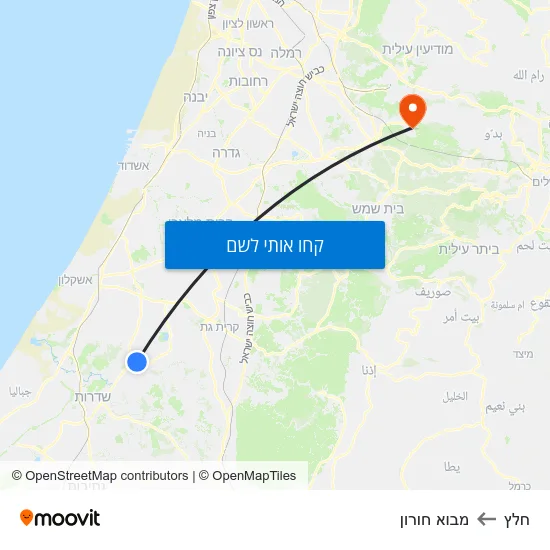 מפת חלץ למבוא חורון