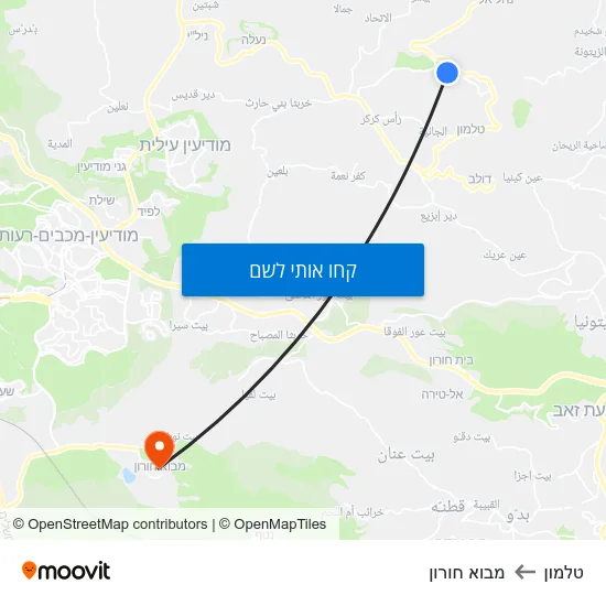 מפת טלמון למבוא חורון
