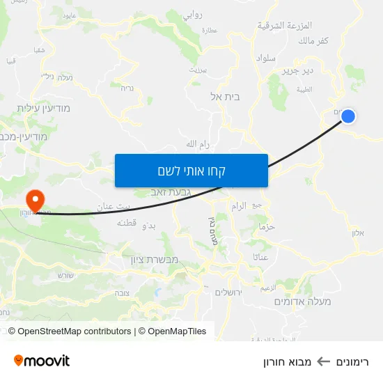 מפת רימונים למבוא חורון