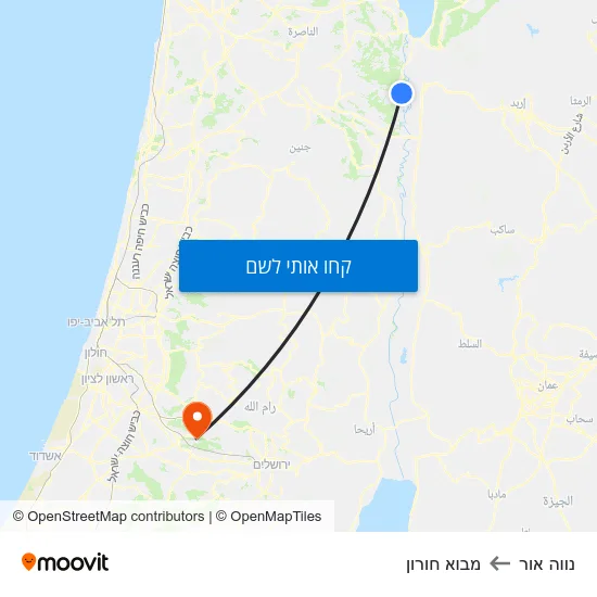 מפת נווה אור למבוא חורון
