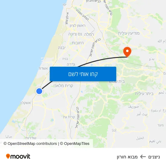 מפת ניצנים למבוא חורון