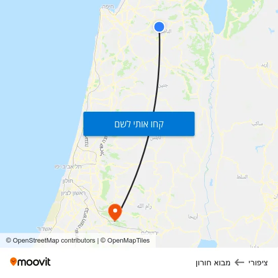 מפת ציפורי למבוא חורון