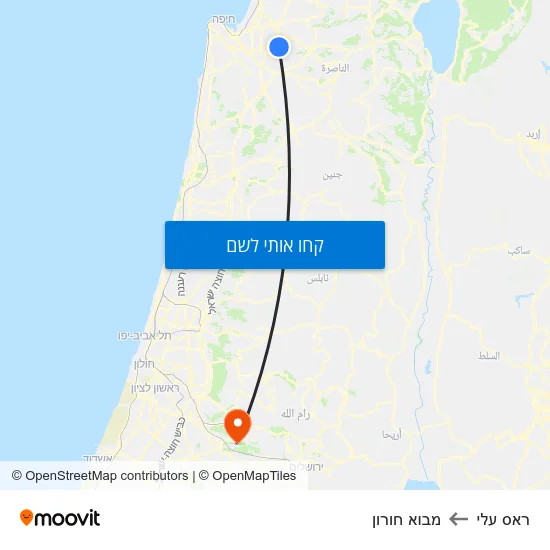 מפת ראס עלי למבוא חורון