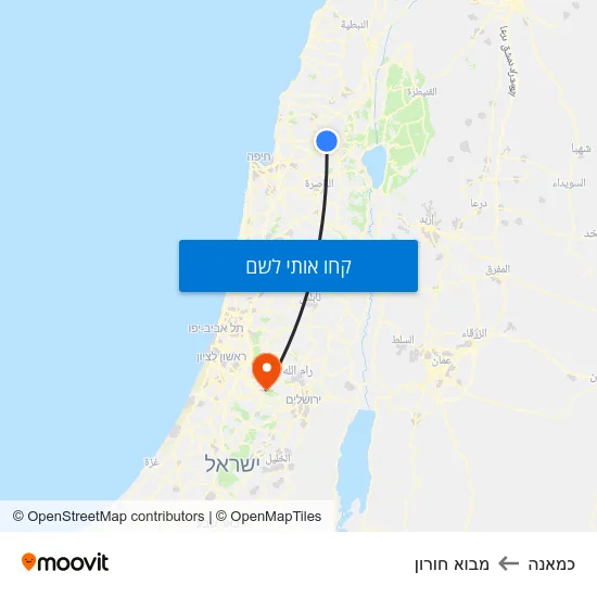 מפת כמאנה למבוא חורון
